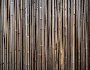 Weathered Grey-Brown Raw Bamboo with Aged Texture