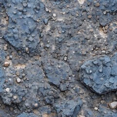 Blue Grey Pitted Granite Rock Texture with Mineral Speckles