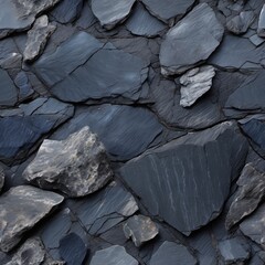 Dark Blue Grey Burnt Scorched Slate Stone Texture