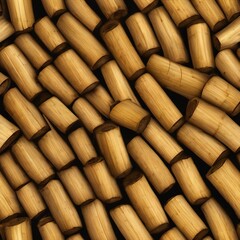 Golden Honey Raw Bamboo Culm with Node Detail