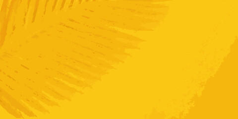 Abstract yellow background with brushstroke texture and radiating lines