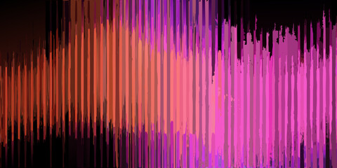 Abstract vertical lines in shades of orange pink and purple