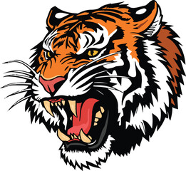 Obraz premium Tiger head mascot team logo vector illustration for esports clubs
