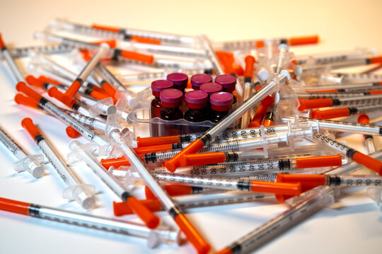 Compounded Peptides in vials with syringes
