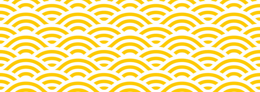 Yellow pasta‑line background. Abstract geometric noodle texture inspired by Italian and Chinese cuisine, vector pattern for culinary wallpaper, restaurant menu design, posters and food branding