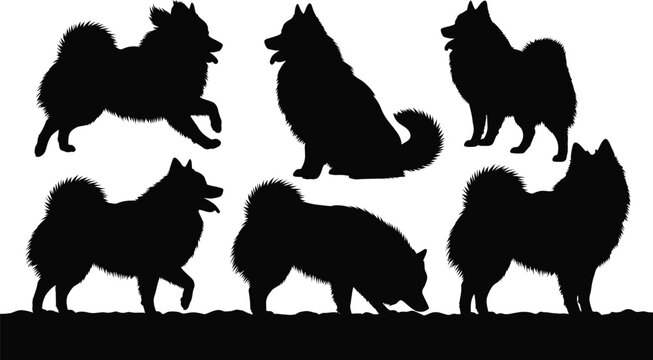 Keeshond Silhouettes 