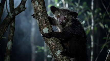 Obraz premium Aye Aye Night Tap and Listen