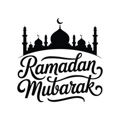 Ramadan Mubarak Islamic greeting card design