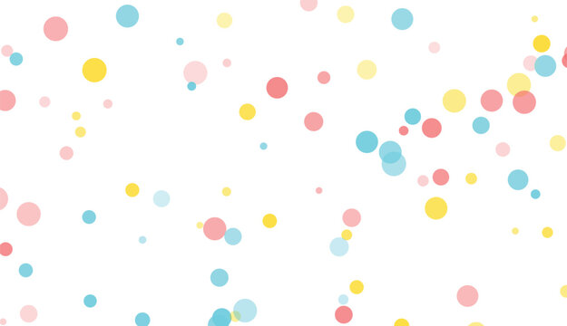 A colorful confetti background with pastel dots