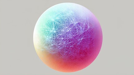 Celestial Orb of Networks: A vibrant sphere, alive with interconnected lines, symbolizes the intricate web of digital and social connections.