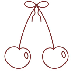 cherries with bow