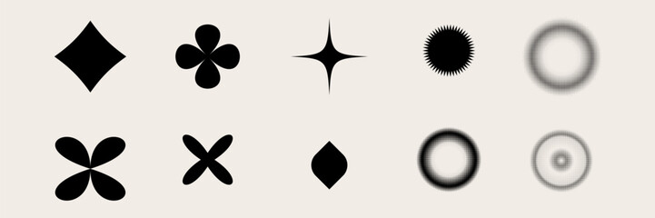 Set of blinking stars, sparks and sparkles. Shining twinkle sunburst shapes collection. Magic light flare pack for design template, poster, banner, brochure, leaflet. Vector glint glitter illustration