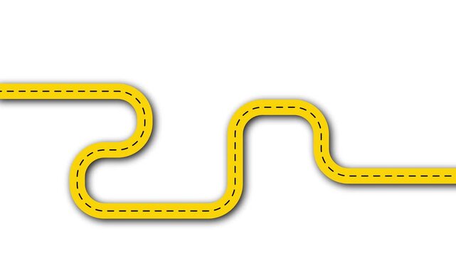 Infographic road map icon on background.Road route location time line, winding curve journey path car navigation map steps highway transport travel way animation.