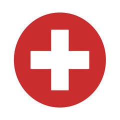 Obraz premium Switzerland Flag Circle Icon