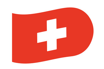 Fototapeta premium Switzerland Waving Flag Icon