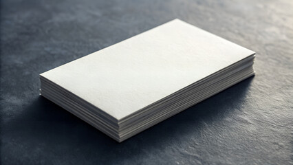 Fototapeta premium Dark Minimal Business Card Mockup with Paper Texture