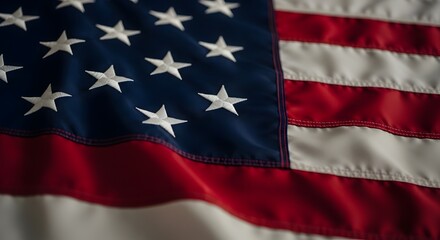 American flag close up with stars and stripes
