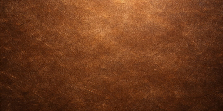 Antique brown leather texture with an aged parchment pattern and a grungy vintage surface design creates a weathered retro background for a blank wallpaper backdrop