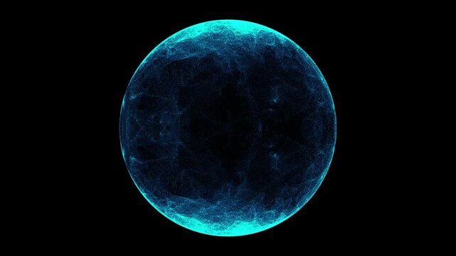 Esfera de energ&iacute;a azul en loop 4K a 60 fps, textura fractal tipo plasma y brillo suave, fondo abstracto futurista para motion graphics