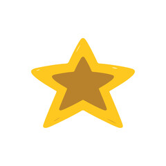 Obraz premium Yellow and Brown Star Shape Symbol