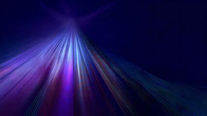 Abstract Light Streaks on Dark Blue