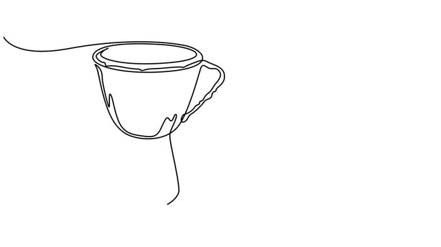 Tamtam continuous one line drawing animation, Tamtam animation continuous one line drawing, continuous line drawing of Snare Drum vector icon. Musical instrument single line for decoration, design