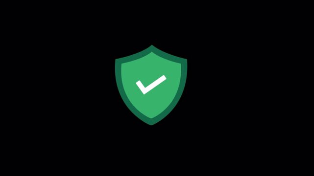 Security Shield Concept Animation Video - Transparent