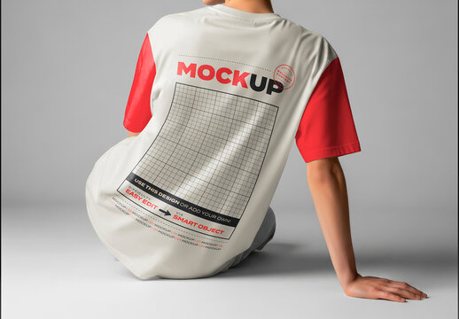 Back Tshirt Fashion Male Mockup