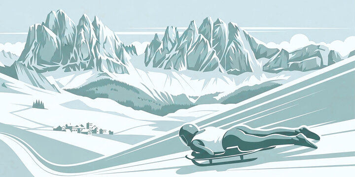 Skeleton  Winter Olympics Game 2026 in Milano and Cortina, for The Snowwhite
