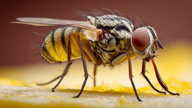 fruit fly on banana