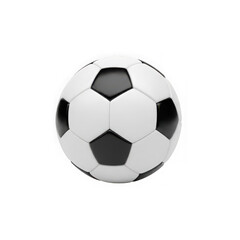 Obraz premium A black and white soccer ball with a classic pattern of pentagons and hexagons isolated on transparent background