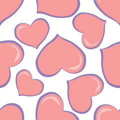seamless pattern with hearts