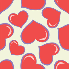 seamless pattern with hearts