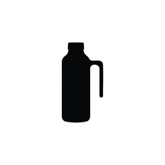 Water bottle silhouette icon vector flat design.