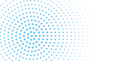 Light BLUE vector illustration which consist of circles. Dotted gradient design for your business. Creative geometric background in halftone style with colored spots.