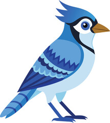 Fototapeta premium Blue bird cartoon isolated on transparent background