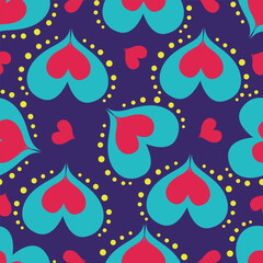 valentine day, valentine seamless pattern with hearts design for fabric, cotton, wallpaper, satin, carpet.
