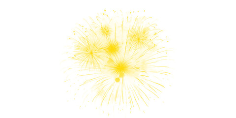 Obraz premium Spectacular golden yellow fireworks illuminate night sky vibrant bursts Dazzling festive display for celebrations new