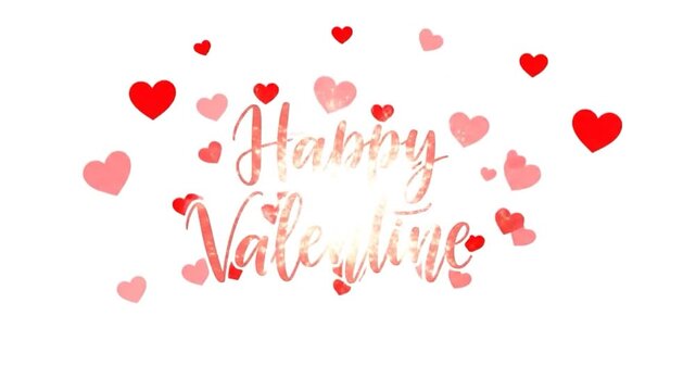 Happy Valentine Card with Heart Frame Background