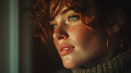 Minimalist lifestyle portrait of a young woman