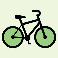 Silhouette of a bicycle for eco transport 