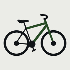 Fototapeta premium Silhouette of a bicycle for eco transport 