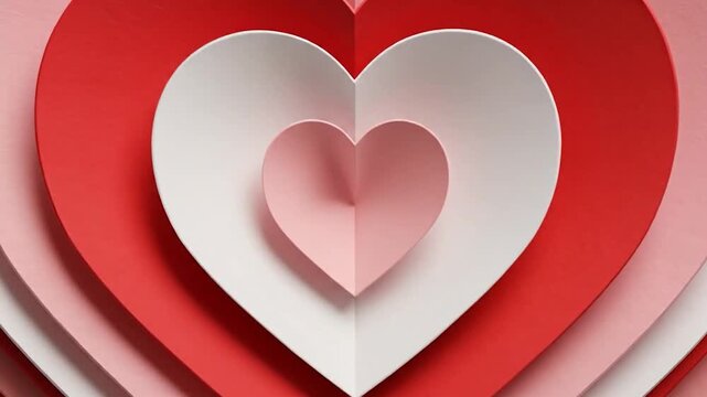Elegant Romantic Paper Heart Love Design