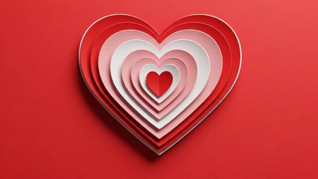 Elegant Romantic Paper Heart Love Design