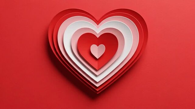 Elegant Romantic Paper Heart Love Design