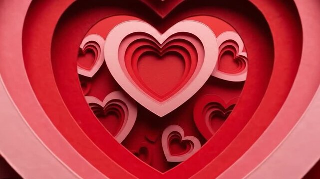 Deep Love Heart Tunnel Valentine Motion Background