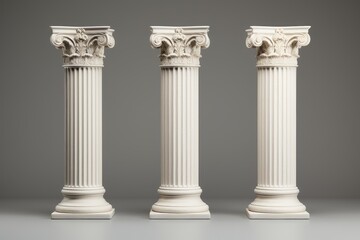 Naklejka premium Roman corinthian columns representing strength, support, and classical architecture