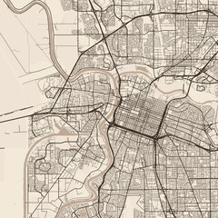 Obraz premium Sacramento City Map this svg file showcases a detailed monochrome urban grid with a refined sepia toned blueprint aesthetic highlighting the s structured layout, emphasizing refined linework.