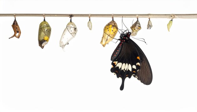 Butterfly newly hatched from a chrysalis