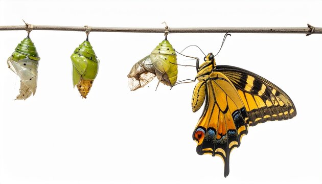 Butterfly newly hatched from a chrysalis